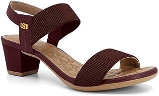 Sandalia Usaflex Elastico Salto Bloco Ref Ud28005 Laranja 34