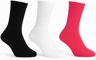 Genérico Kit 3 Meias Esportivas Corrida Academia Ciclismo Cano Médio Alto 15cm, Poliamida, Semi Compressiva, Tamanho 36-43, Unissex