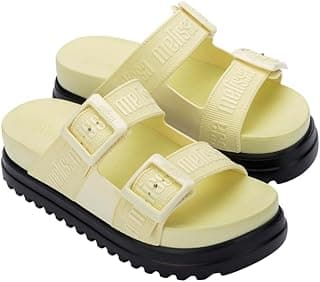 Sandália Melissa Cozy M Lover Platform Ad feminino amarela com plataforma preta