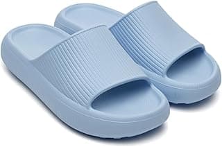 Chinelo feminino slide azul claro antiderrapante