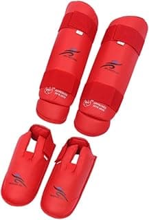 Caneleiras de Kickboxing, Proteção para O Peito Do Pé, Profissional, Confortável, para Luta, Muay Thai, Vermelho