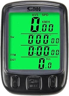 Computador de bicicleta com fio multifuncional Tela LCD Ciclocomputador luz fundo Ideal para treinamento