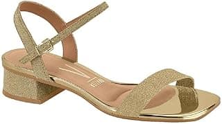 Sandália Feminina Salto Bloco Pelica Vermelho Vizzano 6454.111