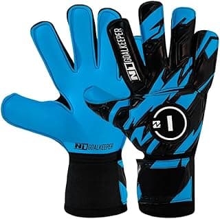 Luva de Goleiro Campo e Society Semi Profissional N1 Starter Cor:Blue, Tamanho:4
