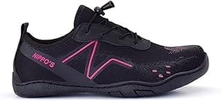 Tênis de neoprene preto e rosa com design de ondas para atividades aquáticas