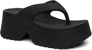 Genérico Sandália Plataforma Feminina Estilo Chunky Salto Alto Confortável Solado Tratorado Tendência Fashion