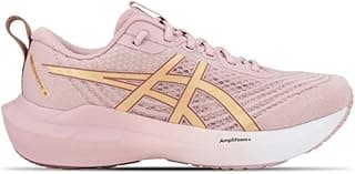 Tênis Asics Gel-Nagoya 8 feminino rosa com detalhes dourados
