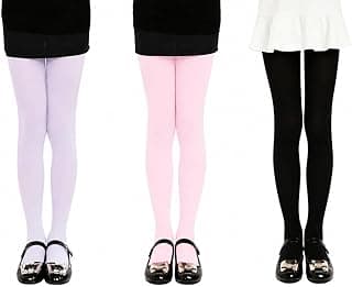 Genérico Meia Calça Infantil Fio 40 Toque Suave Cores Variadas para Ballet Festas e Dia a Dia 2 a 13 Anos