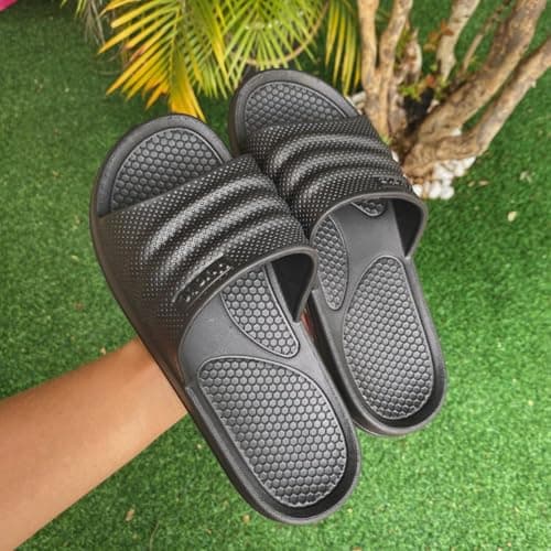 Chinelo Sandália Slide Leve Yvate Massageador Nuvem 1708 (Preto, BR, Adulto, Numérico, 41)