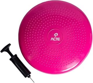 Acte, Disco de Equilíbrio 33cm em Plástico ABS com Superfície Lisa e Massageadora para Exercícios e Fisioterapia, T6-R, Rosa
