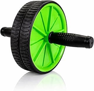 Roda de Exercício Abdominal Funcional Fitness Treino Core e Abdômen Rolo Duplo Resistente para Academia e Casa (Cores Sortidas)