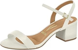 VIZZANO Sandália Feminina Salto Quadrado Glitter Ouro 34 Rosado 6291.900