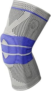 Joelheira Ortopédica de Compressão 3D com Anel de Silicone Estabilizador para Treino Caminhada Corrida e Alívio de Dor no Joelho