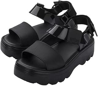 Sandálias pretas plataforma Melissa Kick Off Sandal