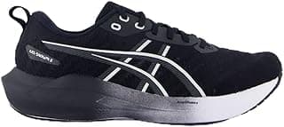 Tênis Asics Gel Shogun 8 preto com detalhes em branco e cinza