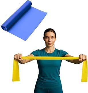 Faixa Elástica Thera Band 1,5 Metro Treino Em Casa Exercício Físico Fisioterapia Academia Yoga Pilates Faixa De Resistência Elástico Extensor Alongamento Emagrecimento Fortalecimento (Cores sortidas)