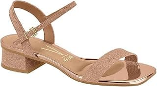 Sandália Feminina Salto Bloco Pelica Vermelho Vizzano 6454.111