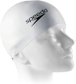 Touca de Natação, Speedo, Flat Cap, Silicone Resistente com Encaixe Confortável,Tamanho Único