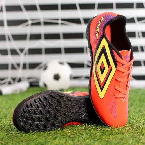 Chuteira Umbro Society Fast II Laranja e Amarelo Masculina