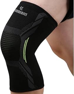 Joelheira de Compressão Profissional Armor para Academia Crossfit Musculação Corrida Bike Volei Basquete - Para proteção e recuperação do joelho (M, Verde), Rubber Fit