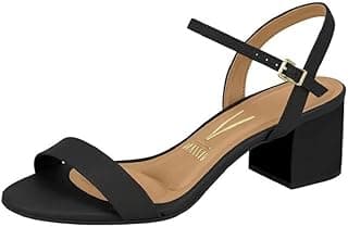 VIZZANO Sandália Feminina Salto Quadrado Glitter Ouro 34 Rosado 6291.900