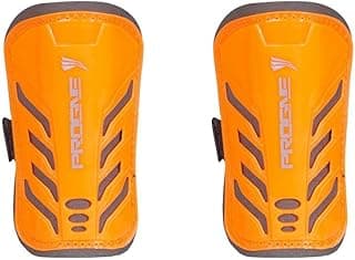 Caneleira Futebol Futsal Society Baby Sem Tornozeleira - Laranja Fluor - Par