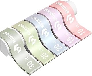 Kit com 5 Elástico para Exercício Mini Bands para Pernas e Glúteos, 5 Níveis, Látex Natural Para Musculação em Casa, Academia e Alongamento