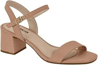 Sandalia Feminina Moleca Salto Bloco Tira Napa