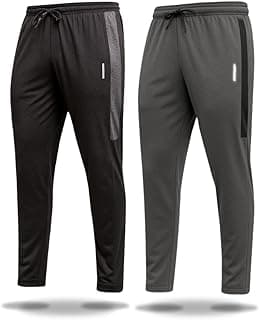 Genérico Kit 2 Calças Masculinas Esportivas Slim Fit Preto e Cinza Mescla Calça Comprida