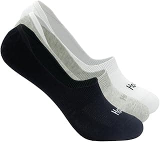 Genérico 3 Pares Sapatilhas, Meias Invisíveis, Silicone no Calcanhar, Algodão,