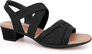 Sandália Feminina Salto Bloco Elástico Vanilla Usaflex MM0803