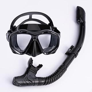 Domary Conjunto de Snorkel Profissional para Adultos Máscara de Mergulho Antiembaçante Com Snorkel Seco Lentes Vidro Temperado Proteção Equipamento Mergulho para Natação No Oceano