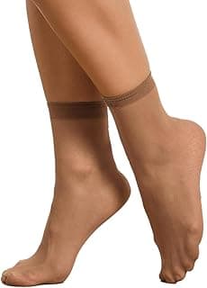 sem 10 Pares Meia Fina Soquete Feminina Cor Pele/Preto/Branco (pele escuro)