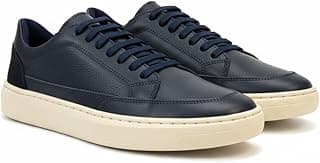 Tênis masculino azul escuro com sola branca