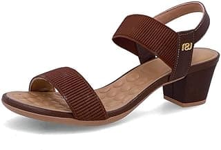 Sandalia Usaflex Elastico Salto Bloco Ref Ud28005 Laranja 34