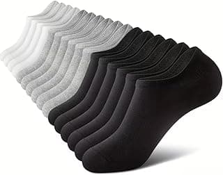 Genérico Kit 12 Pares De Meia Soquete Unissex Casual Cano Curto Macio Antiodor Cores Neutras