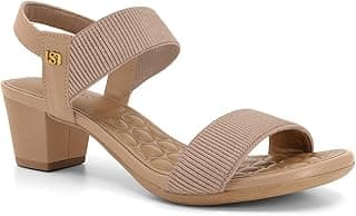 Sandalia Usaflex Elastico Salto Bloco Ref Ud28005 Laranja 34