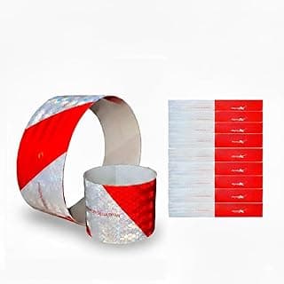 Kit Faixas Refletivas Veiculares, 2 Laterais 30x5cm + 1 Para-choque 1,40x6cm, Sinalização Noturna, Alta Refletividade, Homologado Denatran, para Caminhões Ônibus Carretas
