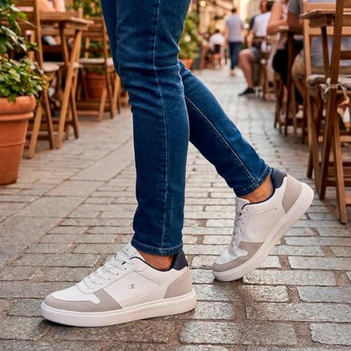 Tênis Sapatenis Masculino Sandrini Evoke Lite Couro (Branco, Cinza e Marinho, BR, Adulto, Numérico, 41)