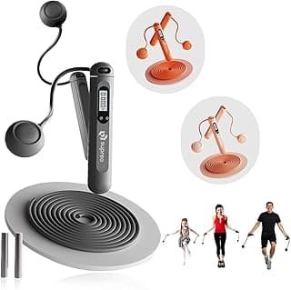 Corda de Pular 2 em 1 com Visor LED Com e Sem Fio para Treino em Qualquer Lugar, 4 Modos de Contagem, Peso Ajustável para Crossfit e Academia