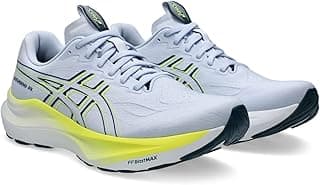 Tênis Asics GT2000 branco e cinza com detalhes neon