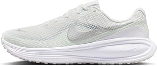 Tênis de corrida Nike Revolution 8 Road feminino branco e prata metálico