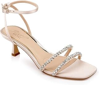 Jewel Badgley Mischka Sandália feminina de salto Marley