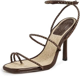 Schutz Sandália feminina Kaya Straw, Marrom deserto, 38