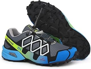 Tênis de corrida e trekking Extremecross Speed com sola de tração, cinza, azul e preto