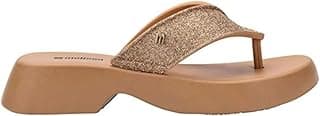 Melissa Flatform M Lover Glitter Bege Escuro 38065