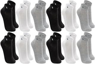 Kit 12 Pares Meia Lupo Sport Cano Curto Algodão Adulto, 4 Brancas - 4 Cinzas - 4 Pretas, 41-44