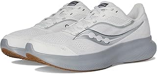 Saucony Tênis de corrida masculino, Nevoeiro/fóssil, 38