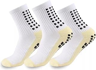 Luke Sports Kit 3 Pares Meia Antiderrapante Futebol Cano Médio Esportiva