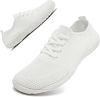 Tênis feminino minimalista branco sem cadarço respirável para academia e corrida